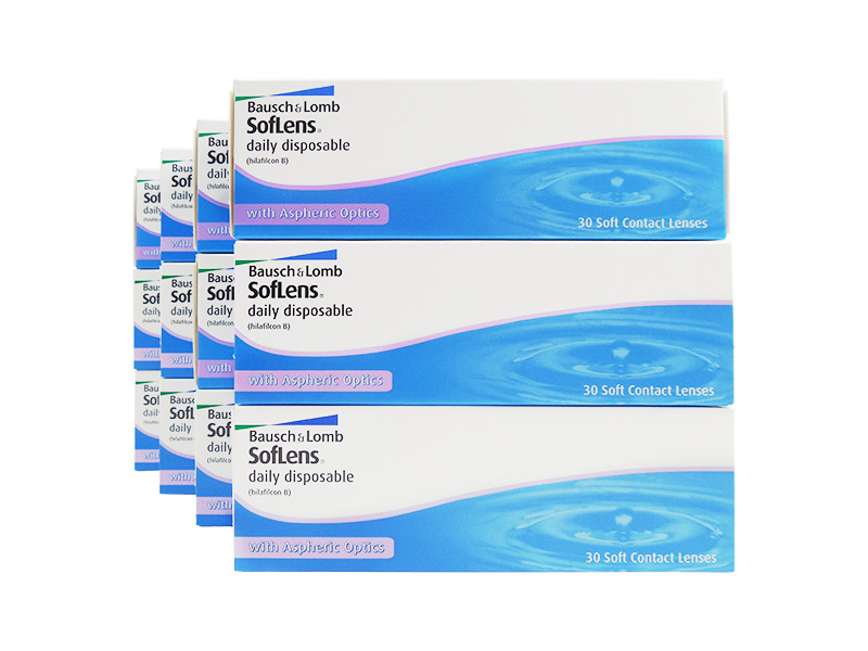Soflens 1 Day 12-Box Daily Disposable Contact Lenses 30 Lenses Per Box