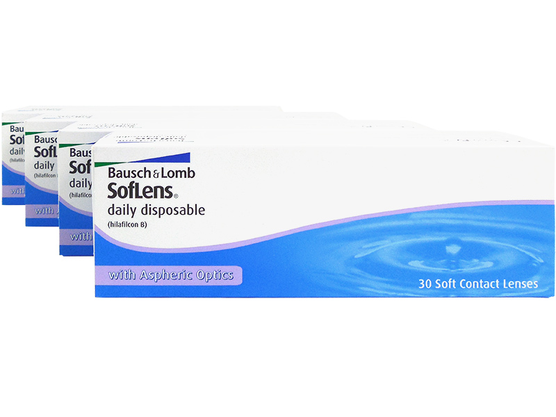 Soflens 1 Day 4-Box Daily Disposable Contact Lenses 30 Lenses Per Box