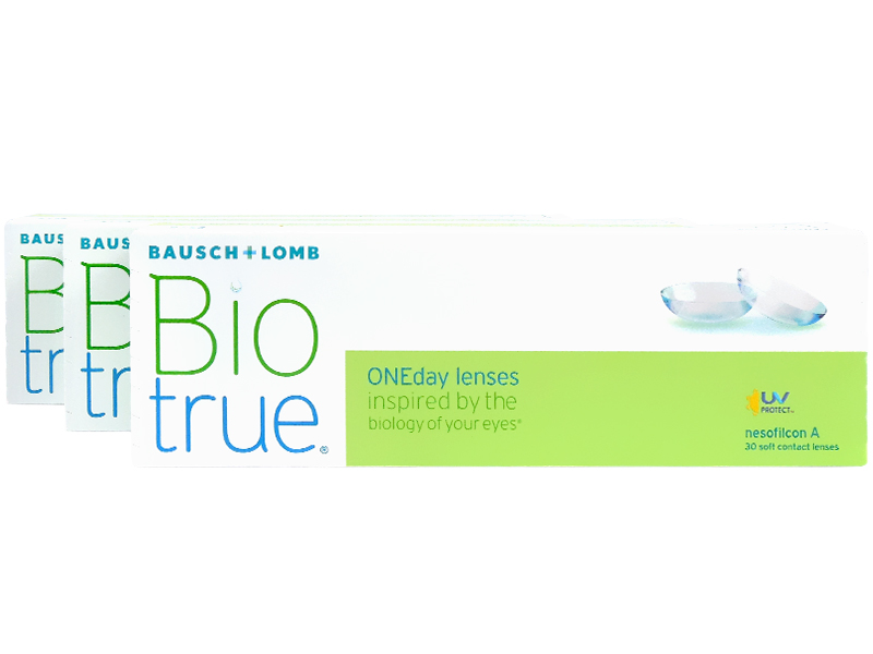 Biotrue One Day 90 Pack Daily Disposable Contact Lenses 30 Lenses Per Box
