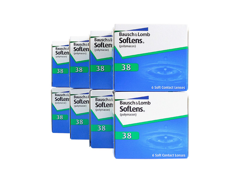 Soflens 38 8-Box Monthly Disposable Contact Lenses 6 Lenses Per Box