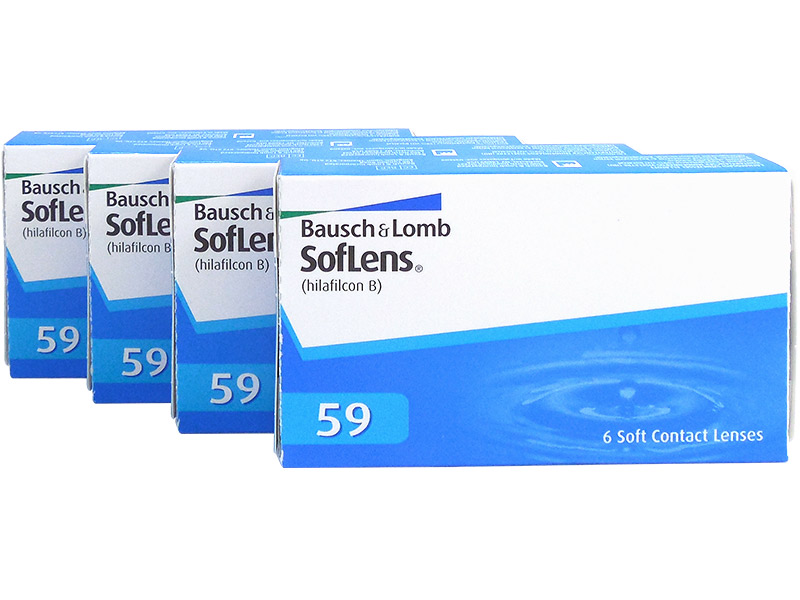 Soflens 59 4-Box Weekly Disposable Contact Lenses 6 Lenses Per Box