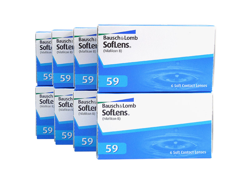 Soflens 59 8-Box Weekly Disposable Contact Lenses 6 Lenses Per Box