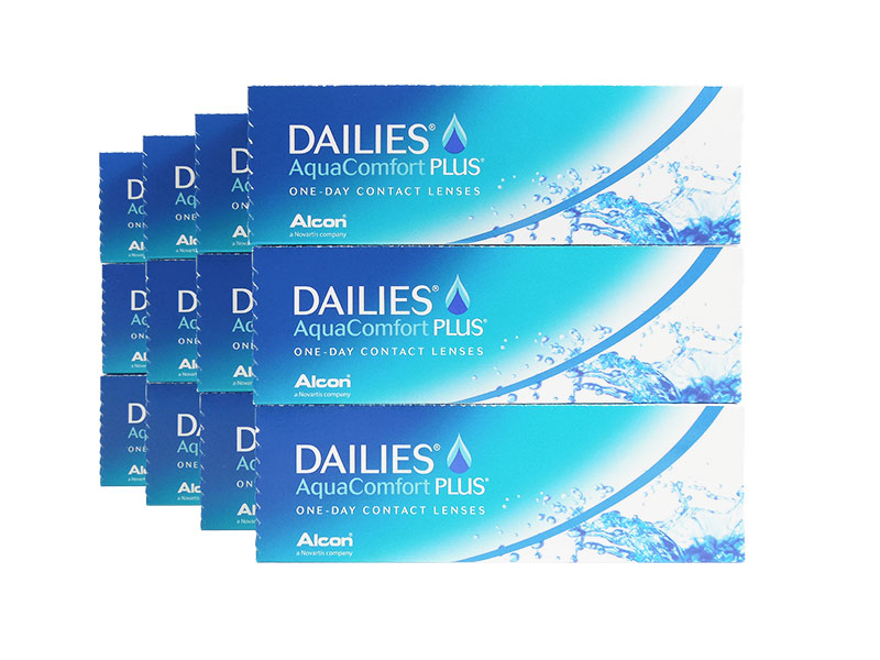 Dailies Aquacomfort Plus 12-Box Daily Disposable Contact Lenses 30 Lenses Per Box