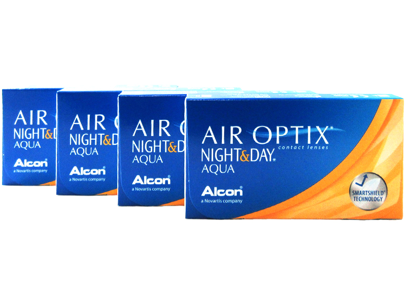 Air Optix Aqua Night & Day Aqua 4-Box Monthly Disposable Contact Lenses 6 Lenses Per Box