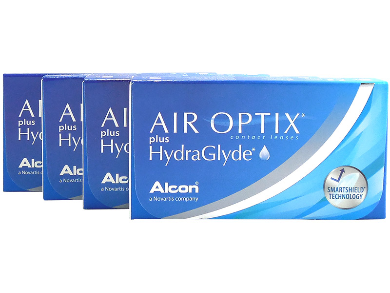 Air Optix Hydraglide 4-Box Monthly Disposable Contact Lenses 6 Lenses Per Box
