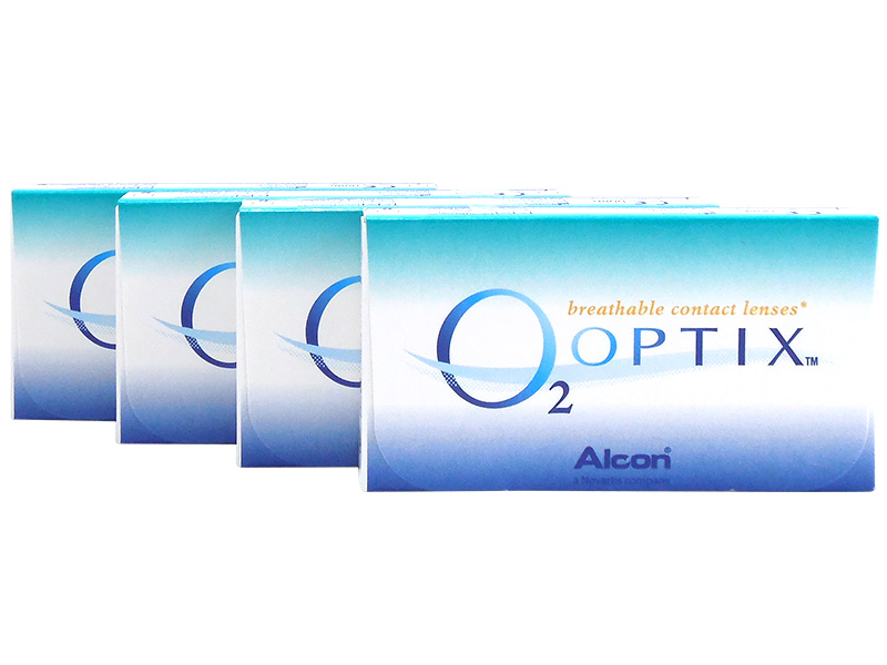 O2 Optix 4-Box Monthly Disposable Contact Lenses 6 Lenses Per Box