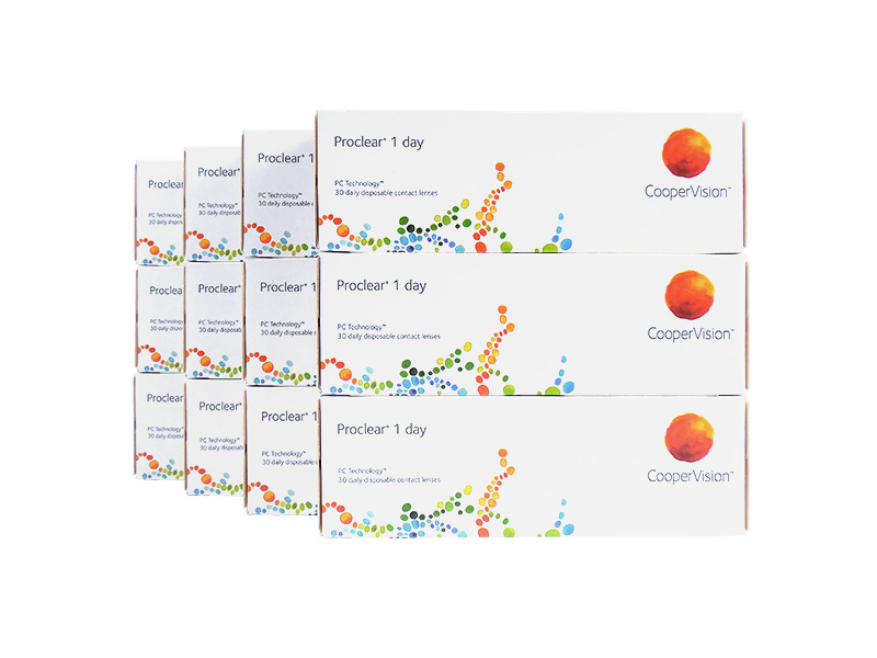Proclear 1 Day 12-Box Daily Disposable Contact Lenses 30 Lenses Per Box