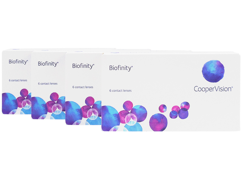 Biofinity 4-Box Monthly Disposable Contact Lenses 6 Lenses Per Box