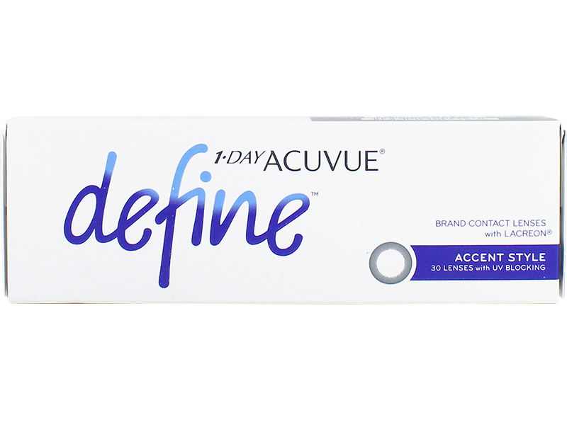 1 Day Acuvue Define Moist Accen Style Daily Disposable Color Contact Lenses