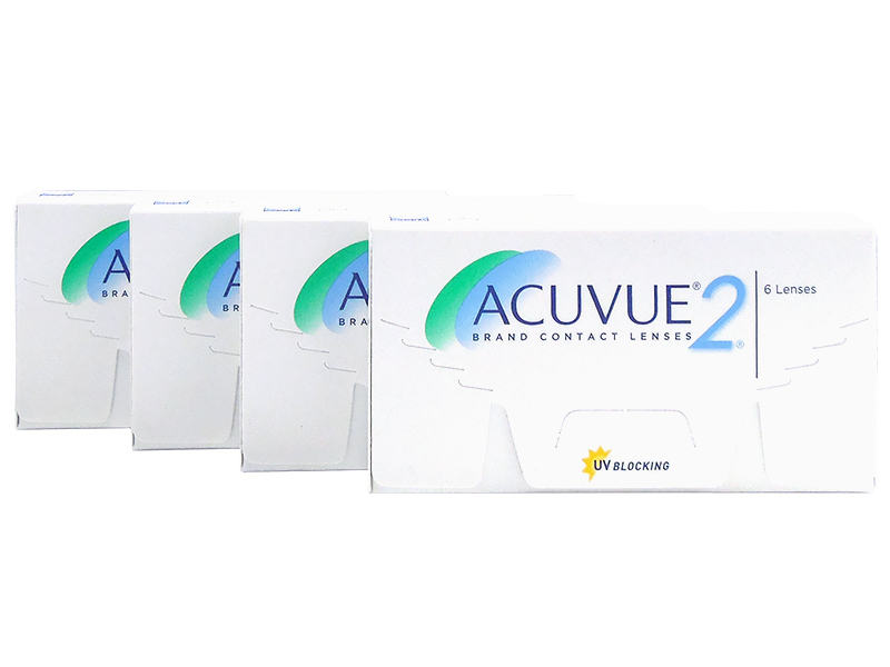 Acuvue 2 4-Box Weekly Disposable Contact Lenses 6 Lenses Per Box