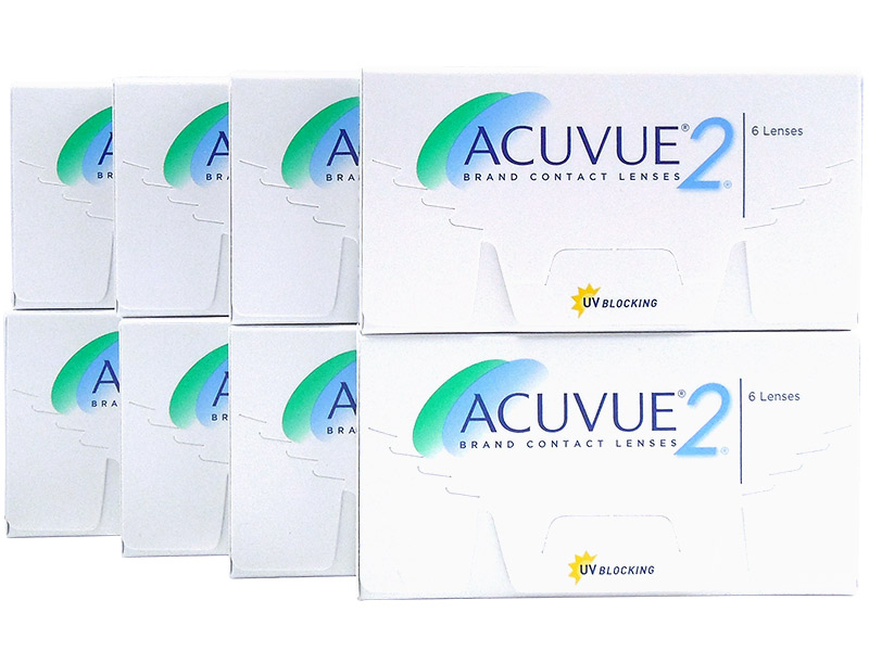 Acuvue 2 8-Box Weekly Disposable Contact Lenses 6 Lenses Per Box